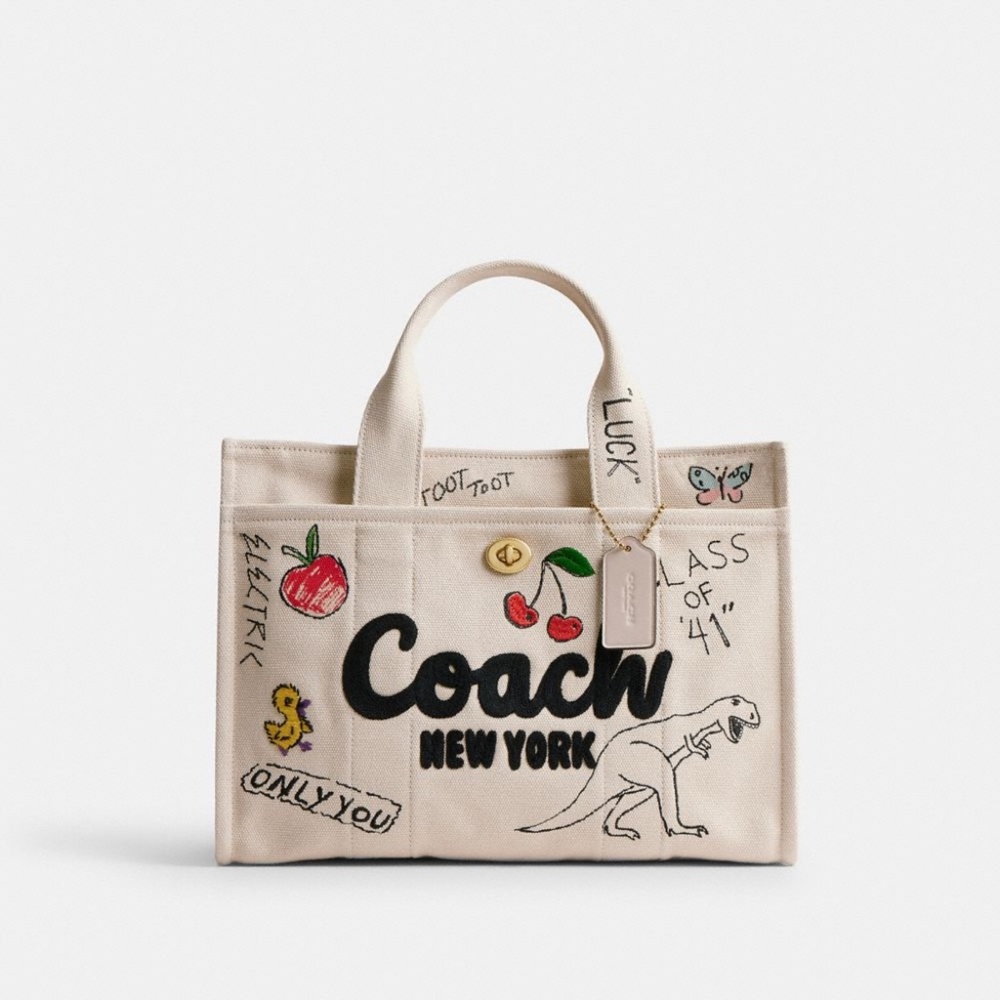 Cargo Tote Bag With Sketch Print